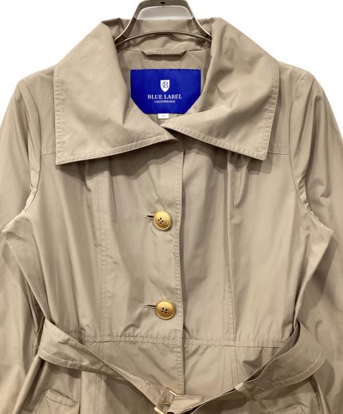 BLUE LABEL CRESTBRIDGE（ブルーレーベルクレストブリッジ）BLUE LABEL CRESTBRIDGE (ブルーレーベルクレストブリッジ) 金釦ベルテッドコート ベージュ サイズ:36の古着・服飾アイテム