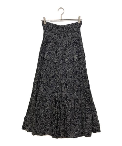 ISABEL MARANT ETOILE（イザベルマランエトワール）ISABEL MARANT ETOILE (イザベルマランエトワール) フラワーロングティアードスカート ブラック サイズ:34の古着・服飾アイテム