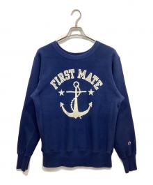 Champion REVERSE WEAVE（チャンピオン リバース ウィーブ）の古着「プリントスウェット」｜ネイビー