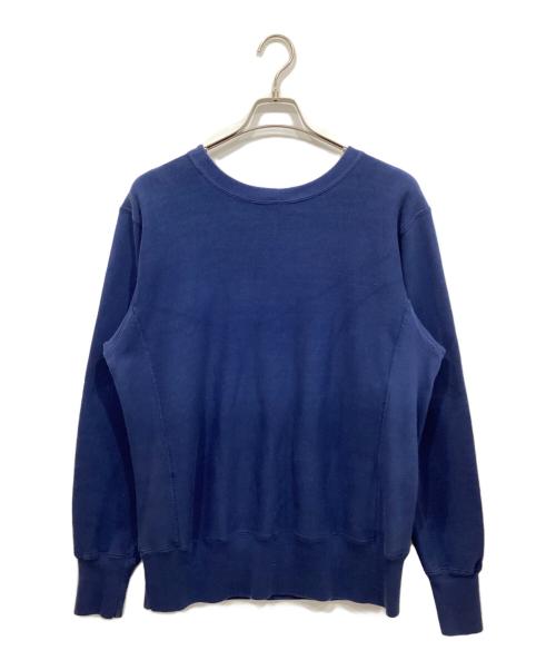 Champion REVERSE WEAVE（チャンピオン リバース ウィーブ）Champion REVERSE WEAVE (チャンピオン リバース ウィーブ) プリントスウェット ネイビー サイズ:Lの古着・服飾アイテム