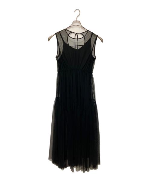 Ameri（アメリ）Ameri (アメリ) BLACK TULLE WAVE TIERED DRESS ブラック サイズ:SIZE Mの古着・服飾アイテム