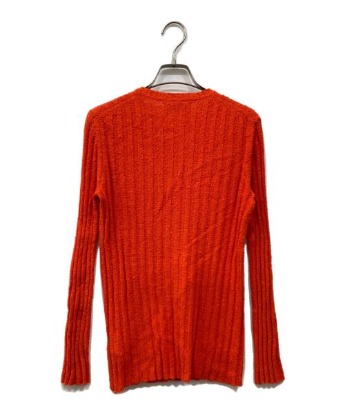 MADISON BLUE（マディソンブルー）MADISON BLUE (マディソンブルー) リブクルーネックカーディガン オレンジの古着・服飾アイテム