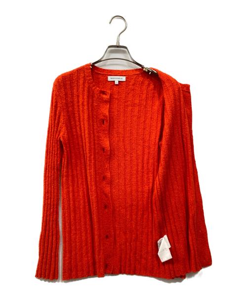 MADISON BLUE（マディソンブルー）MADISON BLUE (マディソンブルー) リブクルーネックカーディガン オレンジの古着・服飾アイテム