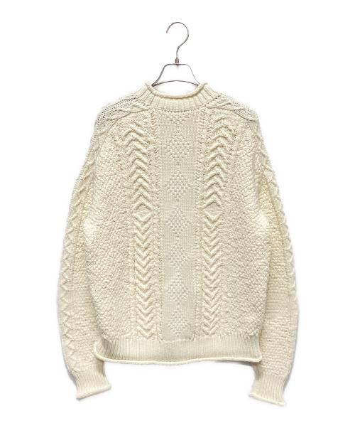 GIVENCHY（ジバンシィ）GIVENCHY (ジバンシィ) Givenchy Logo Cable Knit Sweater/ロゴケーブルニット アイボリー サイズ:Sの古着・服飾アイテム