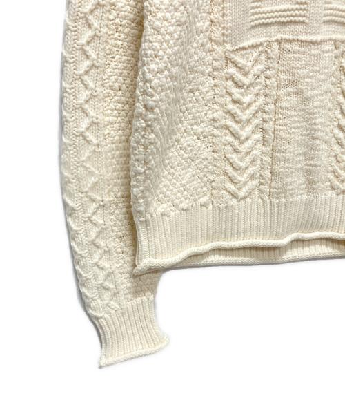 GIVENCHY（ジバンシィ）GIVENCHY (ジバンシィ) Givenchy Logo Cable Knit Sweater/ロゴケーブルニット アイボリー サイズ:Sの古着・服飾アイテム