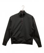 Junhashimotoジュンハシモト）の古着「H+ HALF ZIP PULLOVER/ハーフジッププルオーバー」｜ブラック