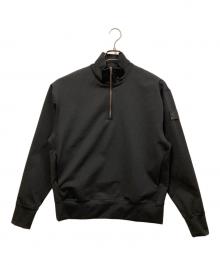Junhashimoto（ジュンハシモト）の古着「H+ HALF ZIP PULLOVER/ハーフジッププルオーバー」｜ブラック