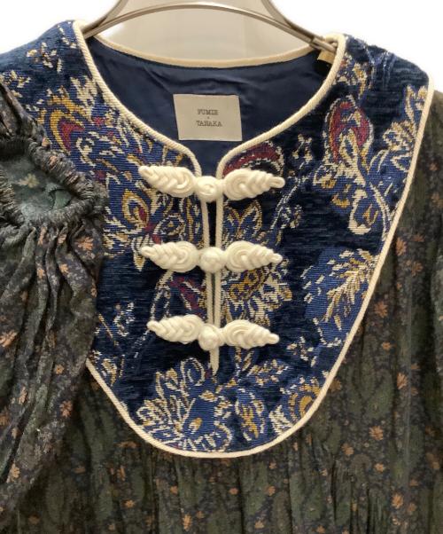 FUMIE=TANAKA（フミエタナカ）FUMIE=TANAKA (フミエタナカ) ピピングワンピース　FUMIE=TANAKA（フミエタナカ）　F21A-10 ネイビー サイズ:2の古着・服飾アイテム