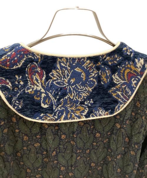 FUMIE=TANAKA（フミエタナカ）FUMIE=TANAKA (フミエタナカ) ピピングワンピース　FUMIE=TANAKA（フミエタナカ）　F21A-10 ネイビー サイズ:2の古着・服飾アイテム