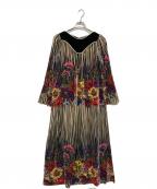 FUMIE=TANAKAフミエタナカ）の古着「フラワーフロッキーワンピース」｜マルチカラー