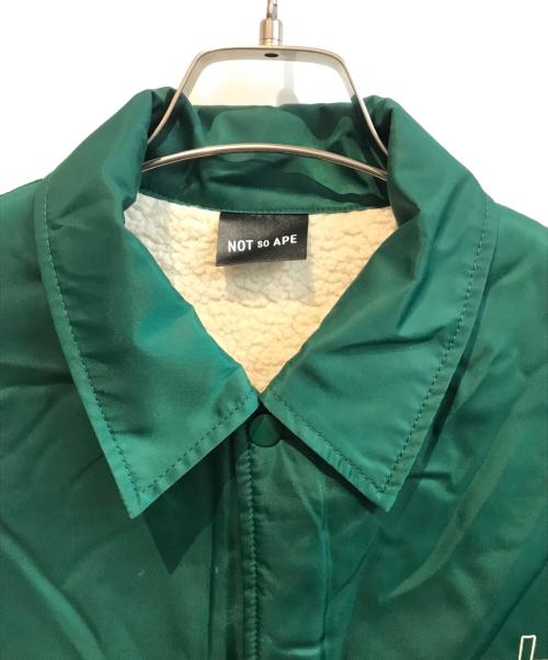 not so ape（ノットソウエイプ）NOT so APE (ノットソウエイプ) 裏ボアコーチジャケット グリーン サイズ:Mの古着・服飾アイテム