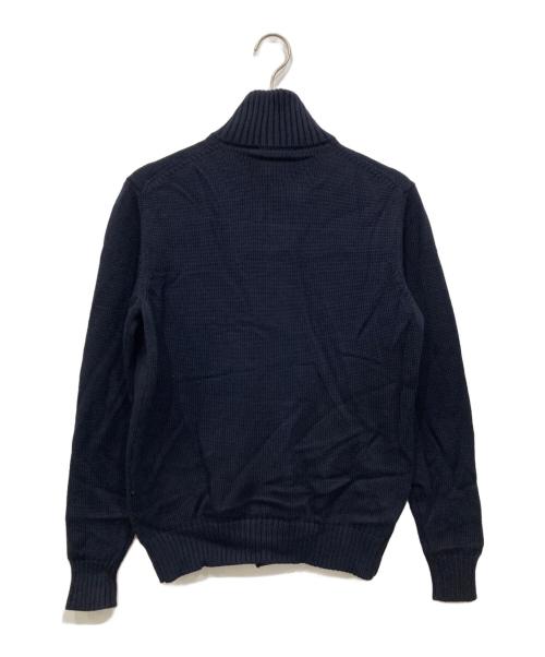 Zanone（ザノーネ）Zanone (ザノーネ) 5ゲージウールソリッドスタンドカラーニットカーディガン ネイビー サイズ:50の古着・服飾アイテム