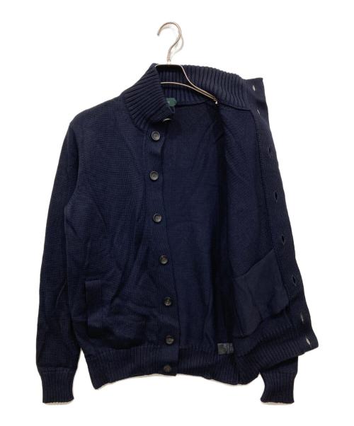 Zanone（ザノーネ）Zanone (ザノーネ) 5ゲージウールソリッドスタンドカラーニットカーディガン ネイビー サイズ:50の古着・服飾アイテム