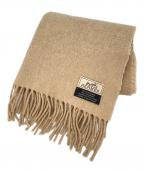 HERMESエルメス）の古着「ロゴ刺繍カシミヤマフラー」｜ベージュ