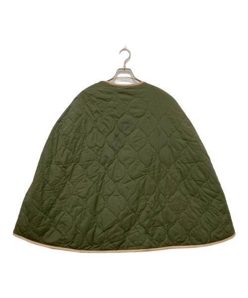 MAKE-AI（メイクアイ）MAKE-AI (メイクアイ) キルティングポンチョ グレー×グリーン サイズ:FREEの古着・服飾アイテム