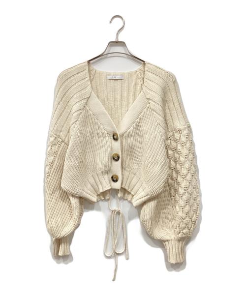 ETRE TOKYO（エトレトウキョウ）ETRE TOKYO (エトレトウキョウ) ボリュームスリーブニットカーディガン アイボリー サイズ:FREEの古着・服飾アイテム