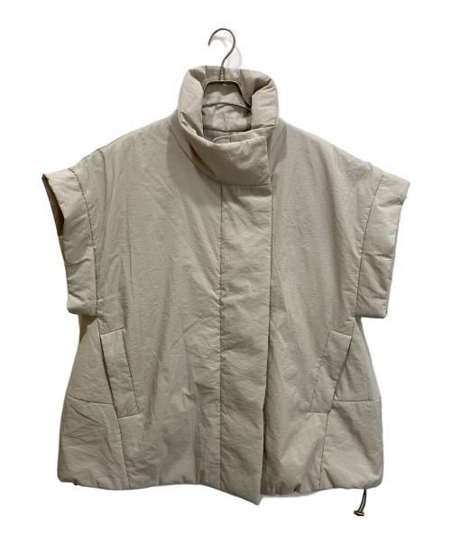 VERSEAU（バルソ）VERSEAU (バルソ) ブライトタッサー中綿ジレ ベージュ サイズ:Freeの古着・服飾アイテム