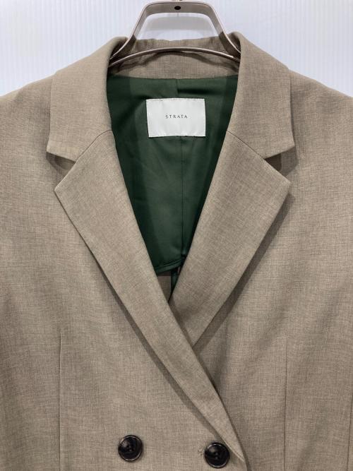 STRATA（エストラータ）STRATA (エストラータ) テーラードジャケット ブラウン サイズ:Free 未使用品の古着・服飾アイテム