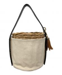 A MON GOUT（アモング）の古着「カゴバッグ」｜ベージュ×ブラック