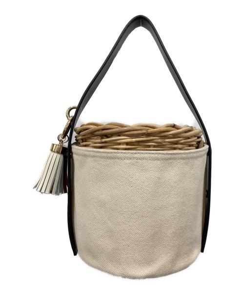 A MON GOUT（アモング）A MON GOUT (アモング) カゴバッグ ベージュ×ブラックの古着・服飾アイテム