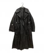 MAISON SPECIALメゾンスペシャル）の古着「Multi Fabric Over Size Trench」｜ブラック