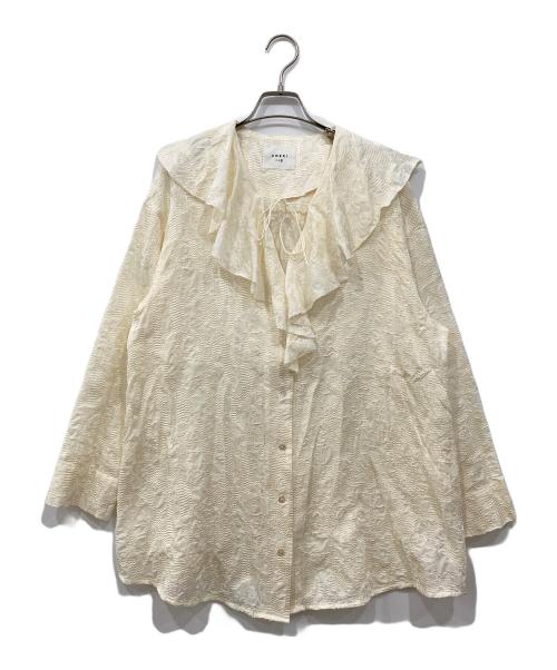 Ameri（アメリ）AMERI (アメリ) 2WAY EMBROIDERY RUFFLE BLOUSE アイボリー サイズ:Freeの古着・服飾アイテム