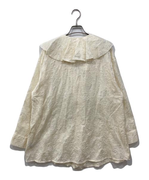 Ameri（アメリ）AMERI (アメリ) 2WAY EMBROIDERY RUFFLE BLOUSE アイボリー サイズ:Freeの古着・服飾アイテム