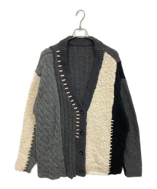 MAISON SPECIAL（メゾンスペシャル）MAISON SPECIAL (メゾンスペシャル) ハンドステッチマルチコンビカーディガン グレー サイズ:FREEの古着・服飾アイテム