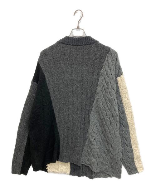 MAISON SPECIAL（メゾンスペシャル）MAISON SPECIAL (メゾンスペシャル) ハンドステッチマルチコンビカーディガン グレー サイズ:FREEの古着・服飾アイテム