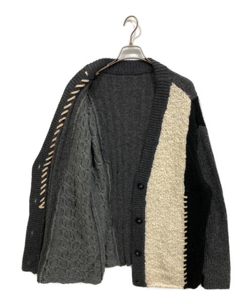 MAISON SPECIAL（メゾンスペシャル）MAISON SPECIAL (メゾンスペシャル) ハンドステッチマルチコンビカーディガン グレー サイズ:FREEの古着・服飾アイテム