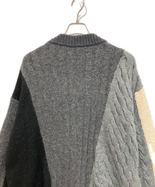 MAISON SPECIAL（メゾンスペシャル）MAISON SPECIAL (メゾンスペシャル) ハンドステッチマルチコンビカーディガン グレー サイズ:FREEの古着・服飾アイテム