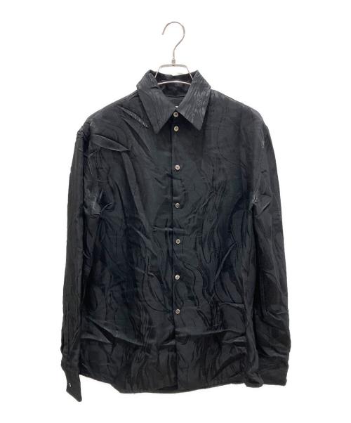 KANAKO SAKAI（カナコ サカイ）KANAKO SAKAI (カナコ サカイ) ジャガードシャツ ブラック サイズ:36の古着・服飾アイテム