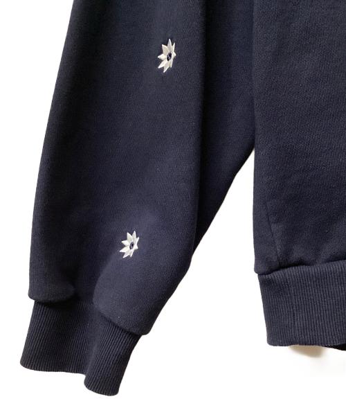 nick gear（ニックギア）nick gear (ニックギア) FLOWER HALFZIP SWEAT(フラワーハーフジップ スウェット) ネイビー サイズ:XLの古着・服飾アイテム