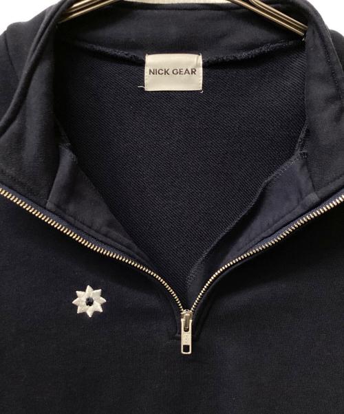 nick gear（ニックギア）nick gear (ニックギア) FLOWER HALFZIP SWEAT(フラワーハーフジップ スウェット) ネイビー サイズ:XLの古着・服飾アイテム