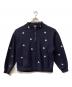nick gear（ニックギア）の古着「FLOWER HALFZIP SWEAT(フラワーハーフジップ スウェット)」｜ネイビー