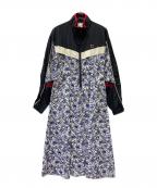 X-GIRLエックスガール）の古着「GRANDMA FLORAL TRACK DRESS」｜ブラック