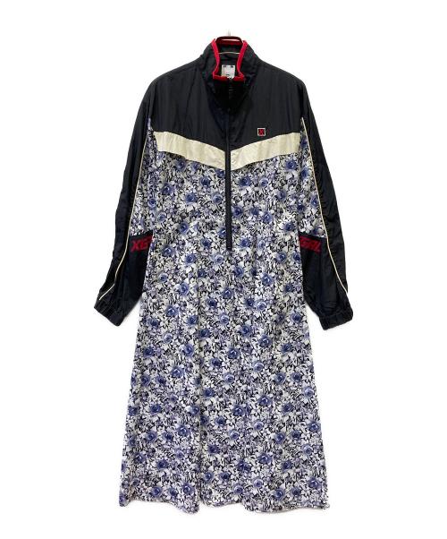 X-GIRL（エックスガール）X-GIRL (エックスガール) GRANDMA FLORAL TRACK DRESS ブラック サイズ:１の古着・服飾アイテム