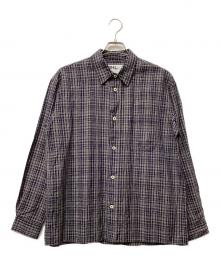 MHL（エムエイチエル）の古着「チェックシャツ」｜ネイビー