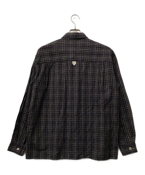 MHL（エムエイチエル）MHL (エムエイチエル) チェックシャツ ネイビー サイズ:Lの古着・服飾アイテム