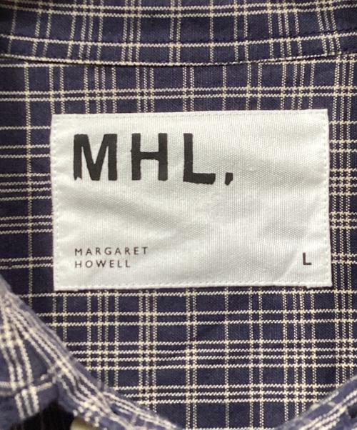 MHL（エムエイチエル）MHL (エムエイチエル) チェックシャツ ネイビー サイズ:Lの古着・服飾アイテム