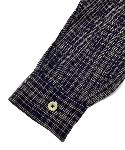 MHL（エムエイチエル）MHL (エムエイチエル) チェックシャツ ネイビー サイズ:Lの古着・服飾アイテム
