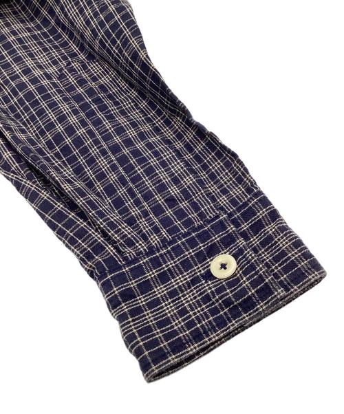MHL（エムエイチエル）MHL (エムエイチエル) チェックシャツ ネイビー サイズ:Lの古着・服飾アイテム