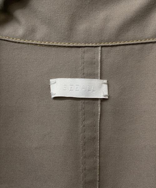 SEEALL（シーオール）SEEALL (シーオール) RECONSTRUCTED WORK SHIRTS(リコンストラクテッド ワーク シャツ) ベージュ サイズ:2の古着・服飾アイテム