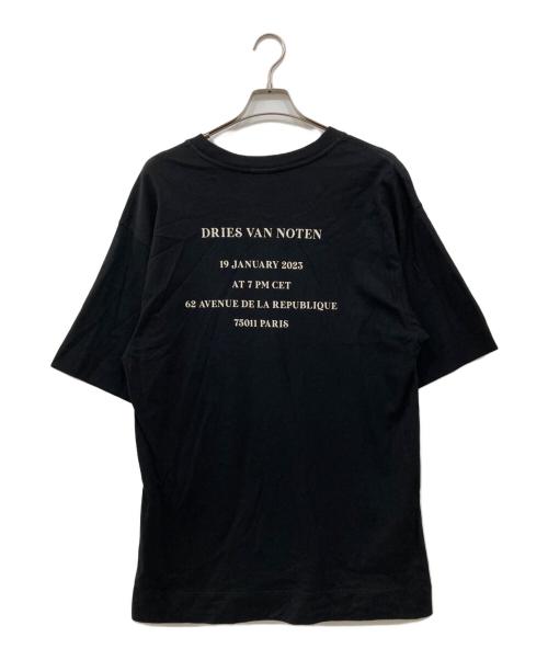 DRIES VAN NOTEN（ドリスヴァンノッテン）DRIES VAN NOTEN (ドリスヴァンノッテン) heli pr Show 7602 M.k.t-shirt ブラック サイズ:LARGEの古着・服飾アイテム
