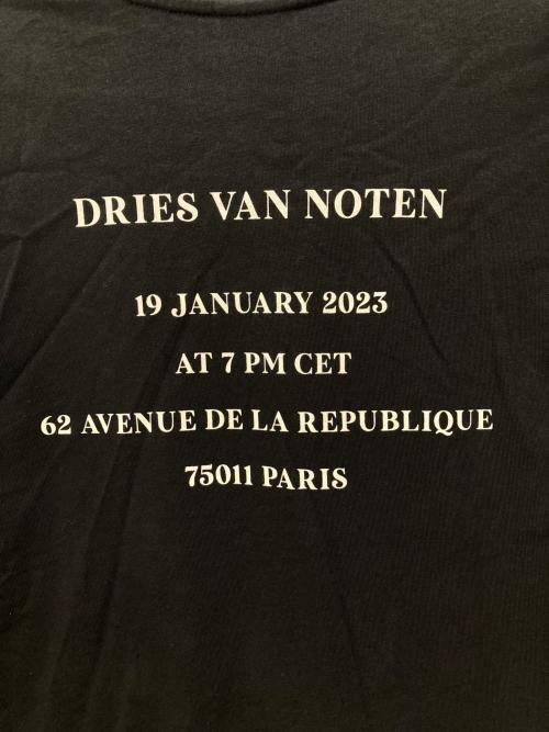 DRIES VAN NOTEN（ドリスヴァンノッテン）DRIES VAN NOTEN (ドリスヴァンノッテン) heli pr Show 7602 M.k.t-shirt ブラック サイズ:LARGEの古着・服飾アイテム