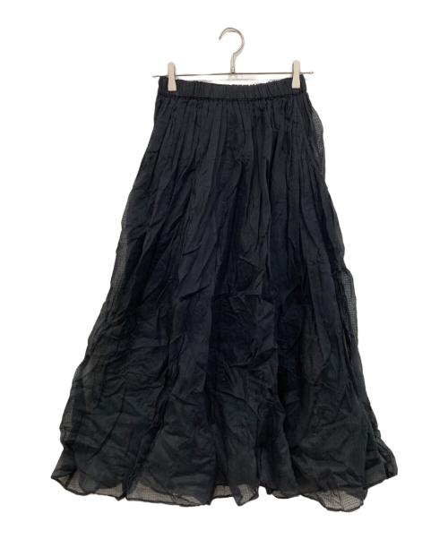 BABYLONE（バビロン）BABYLONE (バビロン) オーガンジーチェックスカート ブラック サイズ:Free 未使用品の古着・服飾アイテム