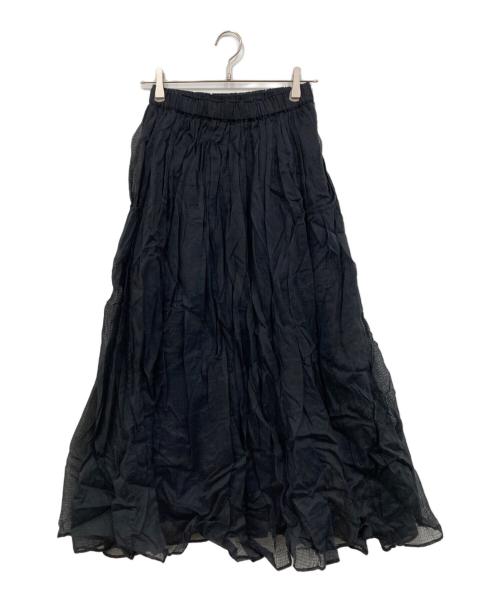 BABYLONE（バビロン）BABYLONE (バビロン) オーガンジーチェックスカート ブラック サイズ:Free 未使用品の古着・服飾アイテム