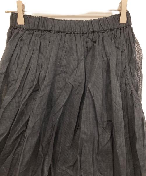 BABYLONE（バビロン）BABYLONE (バビロン) オーガンジーチェックスカート ブラック サイズ:Free 未使用品の古着・服飾アイテム