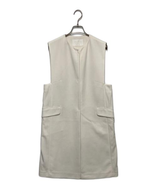 BALLSEY（ボールジィ）BALLSEY (ボールジィ) ドライアムンゼン クルーネックロングジレ ホワイト サイズ:36の古着・服飾アイテム