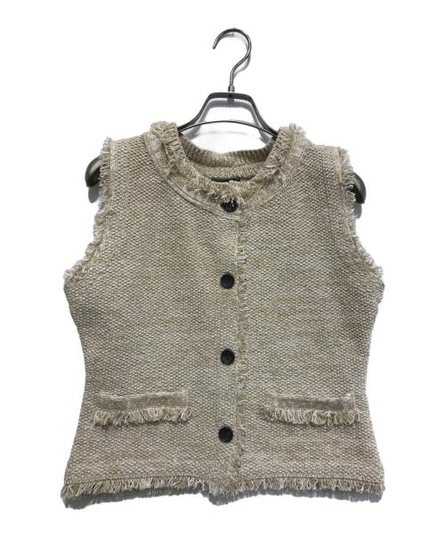 anuans（アニュアンス）anuans (アニュアンス) カールヤーンツイードセットアップ ベージュ サイズ:S 未使用品の古着・服飾アイテム